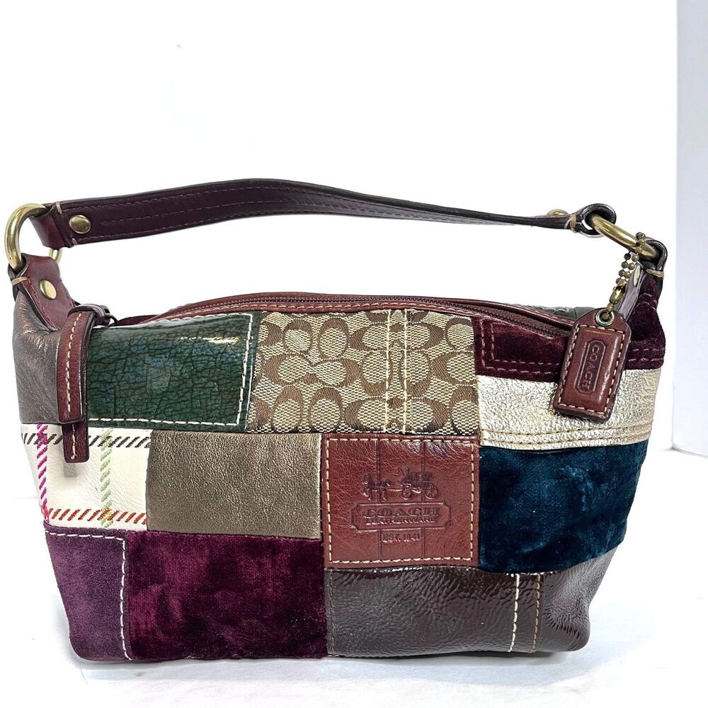 Coach Vintage Mini Patchwork Demi Hobo Y2K Leather Handbag #40928